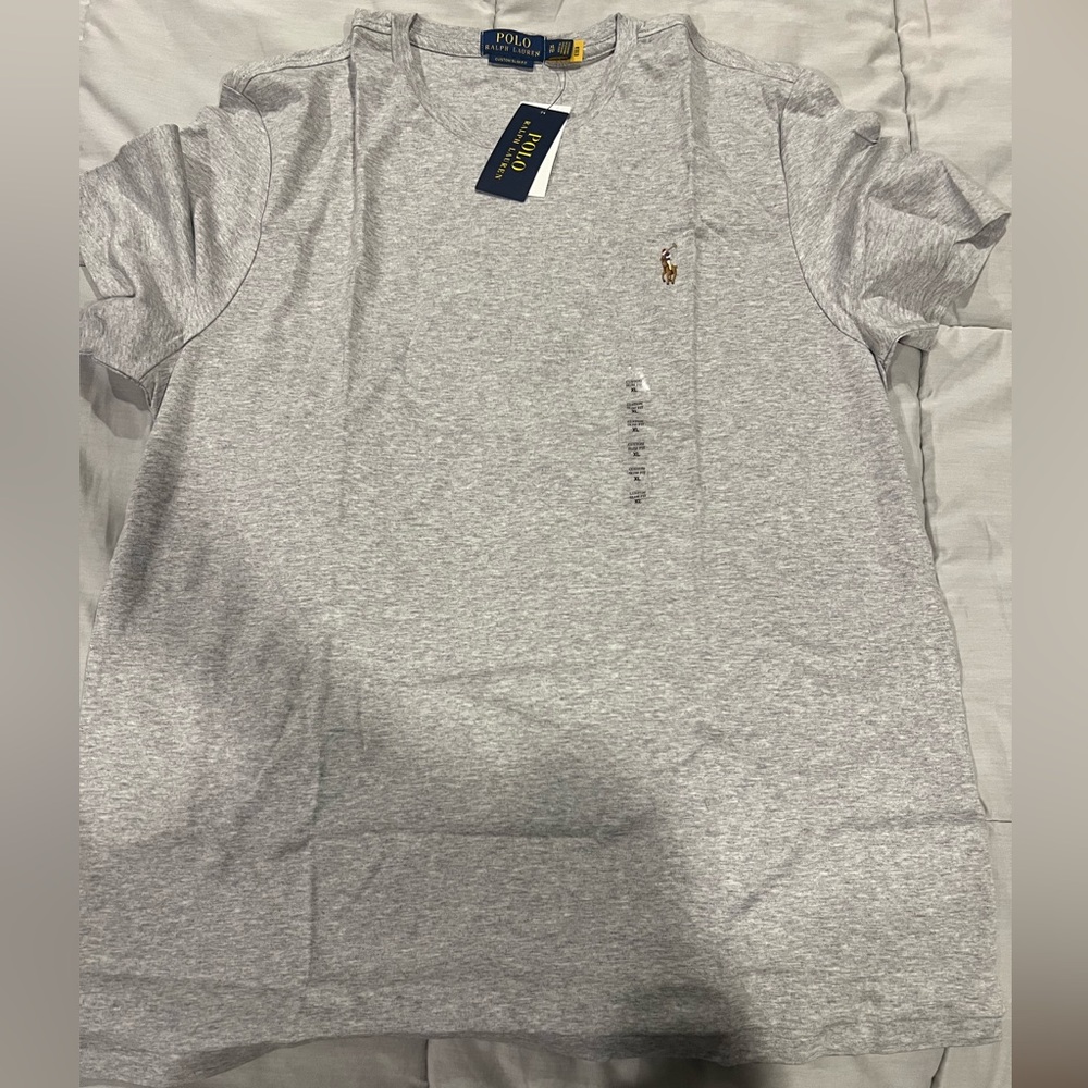 Brand new polo Ralph Lauren plain grey shirt with Logo.